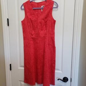 Lesley Evers Made in Oakland CA Womens Cotton Stretch Sheath Dress Size L floral